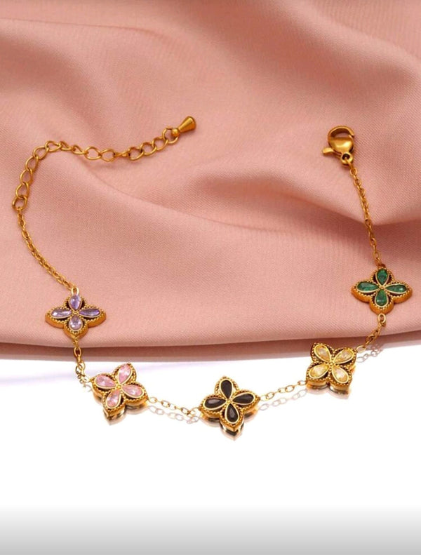 RAINBOW BLOSSOM 18K BRACELET
