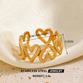 HEART SHAPED GOLD RING