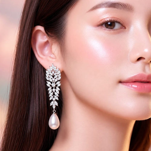 CELESTE WHITE PEARL EARRING
