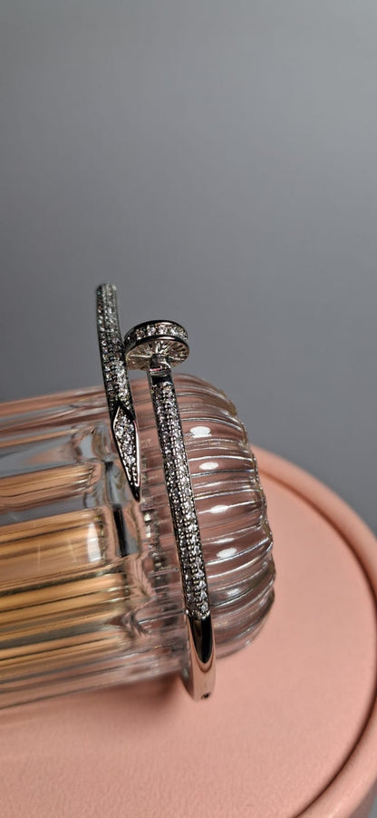 Silver Sparkling Zircon Bangle