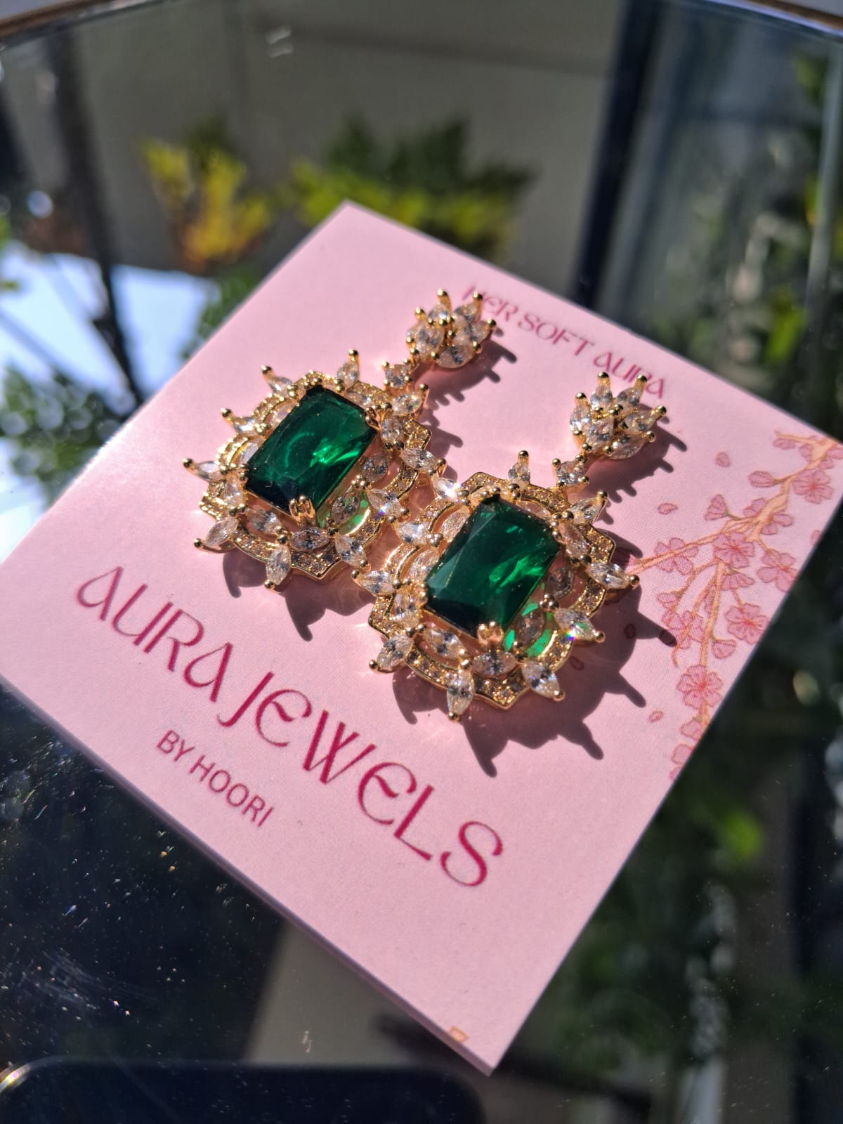 EMERALD ZIRCONIA DANGLE