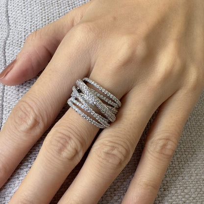 CLUSTER BAND RING S925