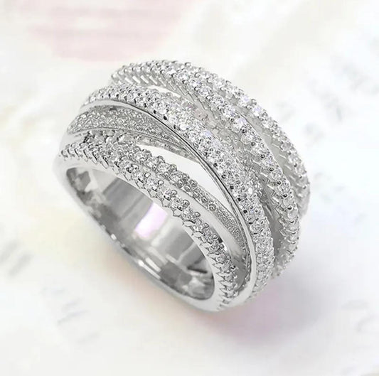 CLUSTER BAND RING S925