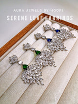 EMERALD SERENE LEAF EARRING