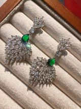 EMERALD SERENE LEAF EARRING