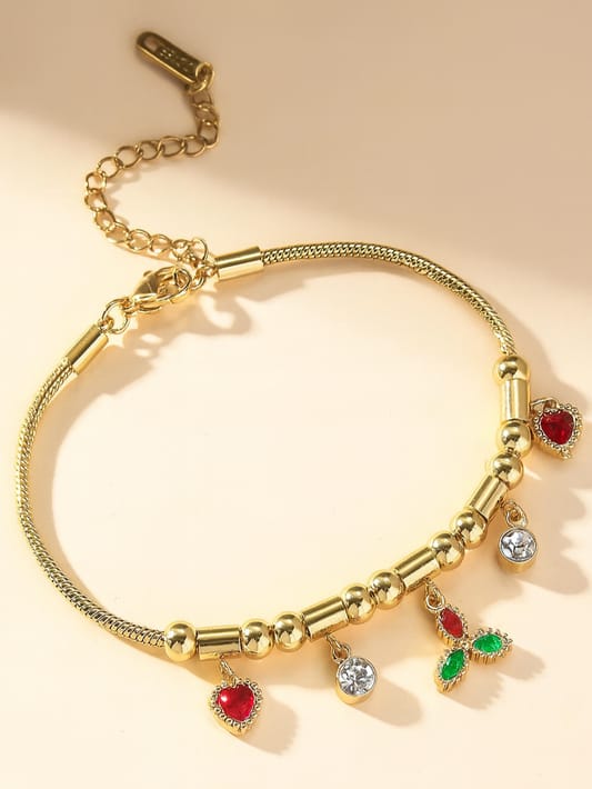 Cherry Charm Chain Bracelet