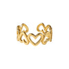 HEART SHAPED GOLD RING