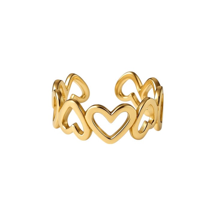 HEART SHAPED GOLD RING
