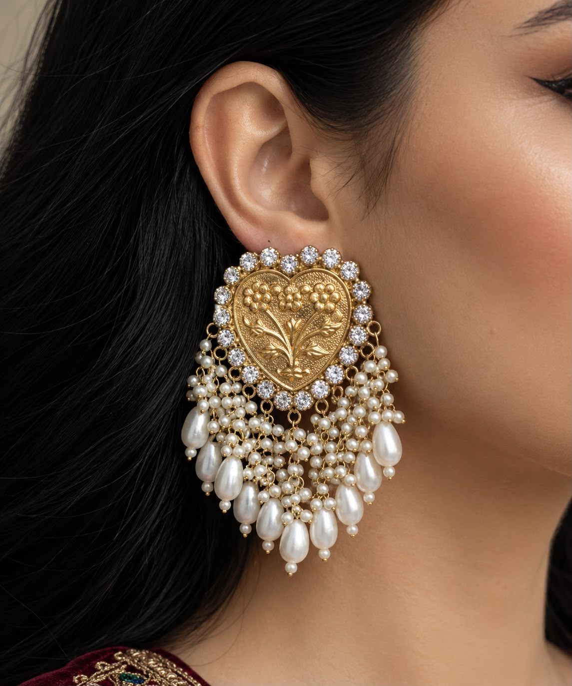 Heart Afghani Earring